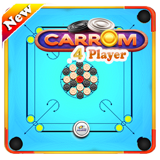 First Ever 4 Player Carrom Offline and Play with Friends Game
